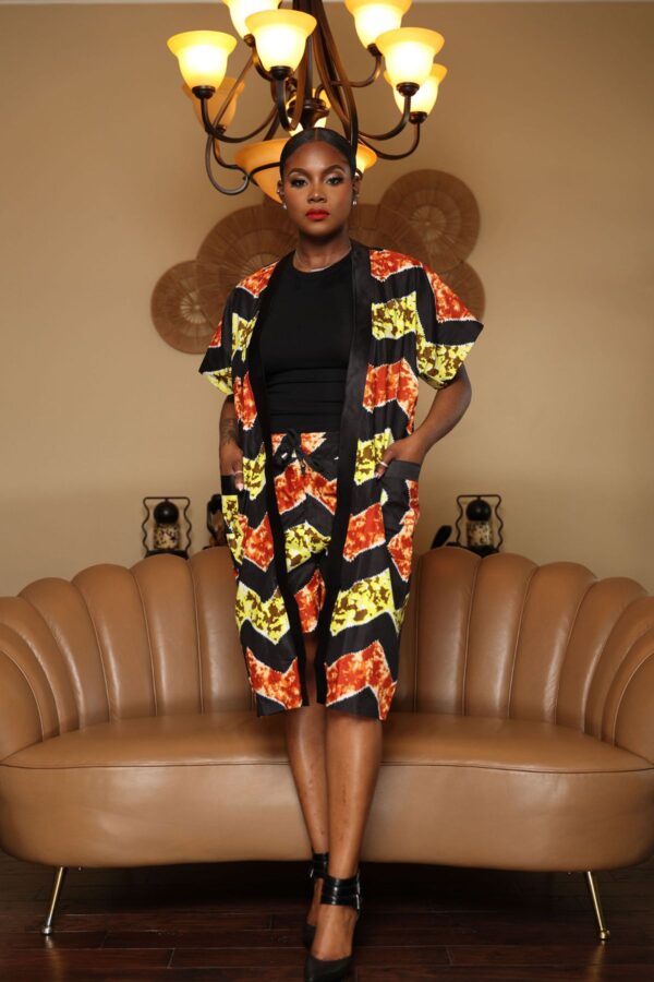 Bola Kimono Set Multiyellow - Blazin Fashion