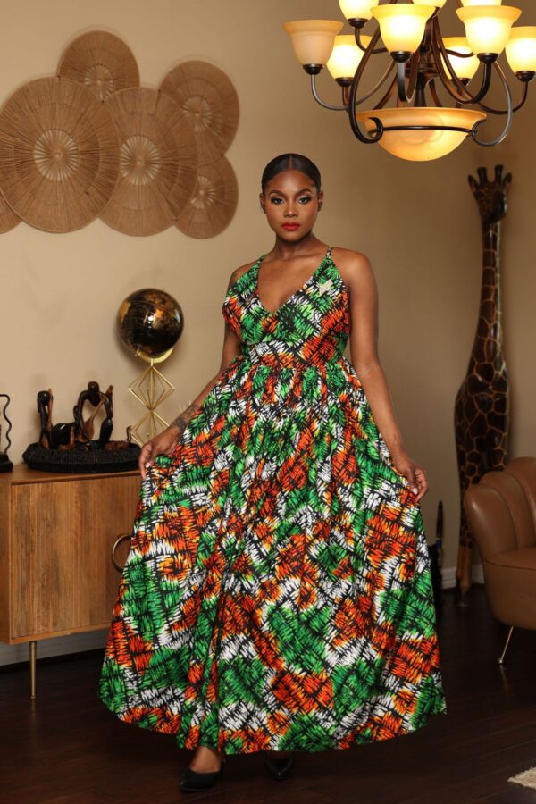 Lara Maxi Dress Green - Blazin Fashion