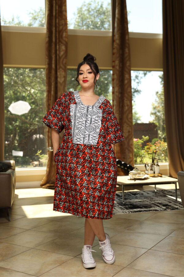 Lisa Kaftan Dress Red - Blazin Fashion