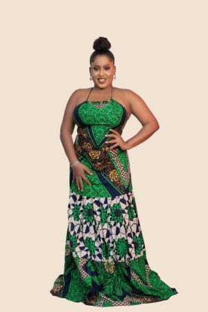 Nina Strappy Dress - Green 01