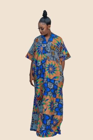 Tiffany Patch Kaftan - Blue