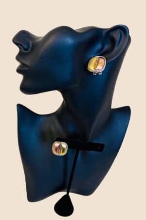 BJ0021 Stud Earrings - 2Tone