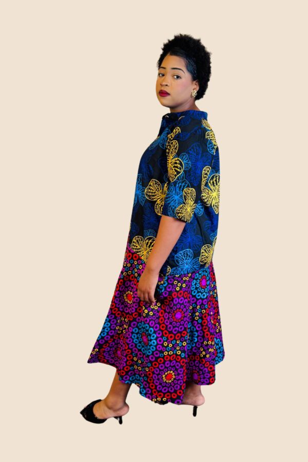 kaine- mid flare- dress- blue mix-1200x1800p-02 kaine- mid flare- dress- blue mix-1200x1800p-02