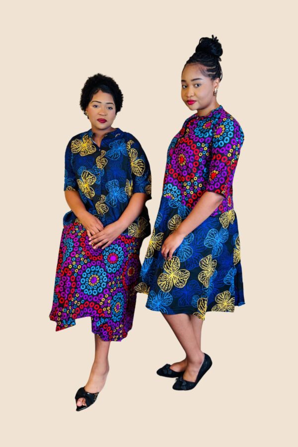 kaine- mid flare- dress- blue mix-1200x1800p-03 kaine- mid flare- dress- blue mix-1200x1800p-03
