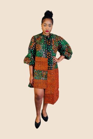 Sophia Shirt Dress - Orange