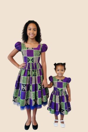 Girls Purple- Green Mix Net