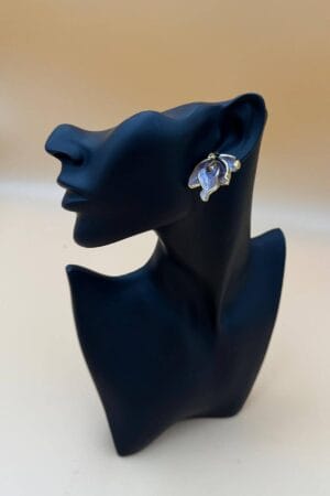 Bold Stud Earrings - Purple