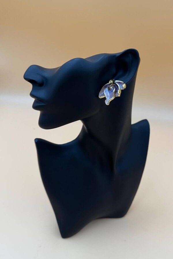 Bold Stud Earrings - Purple